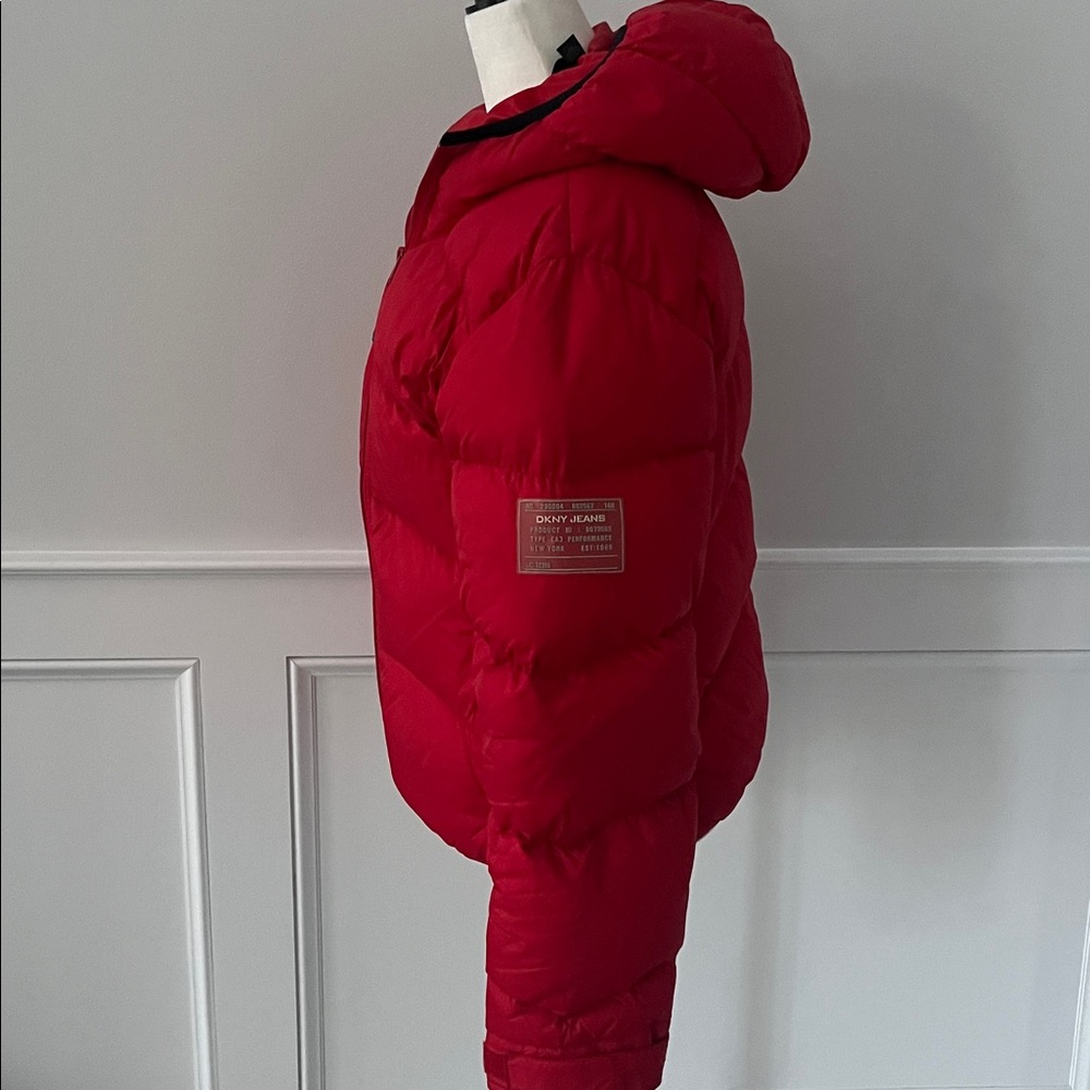 DKNY Vintage Y2K Down Filled Red Puffer Jacket - Picture 6 of 10